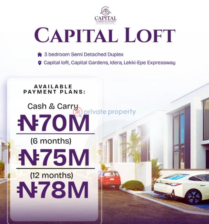 3 bedroom Terrace For Sale Idera Scheme Eleko Capital Loft Eleko Ibeju-Lekki Lagos