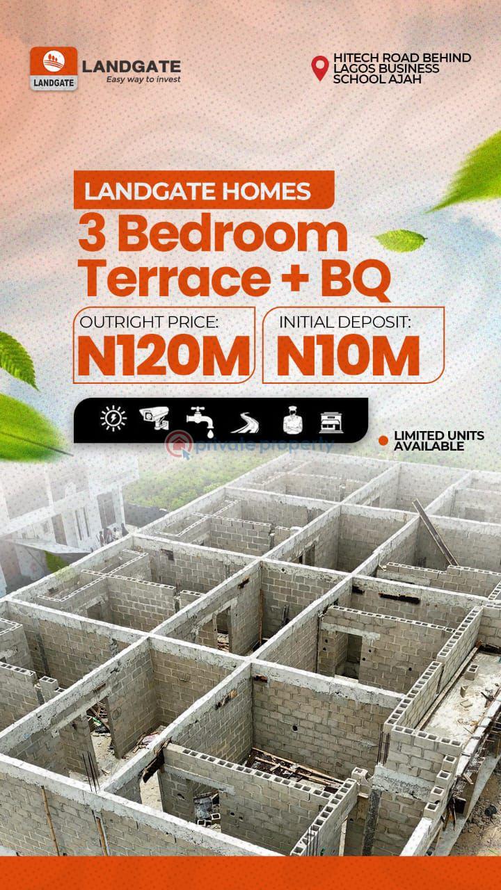 3 bedroom Terrace For Sale Landgate Homes Behind Lagos Businessschool Sangotedo Lagos - 0