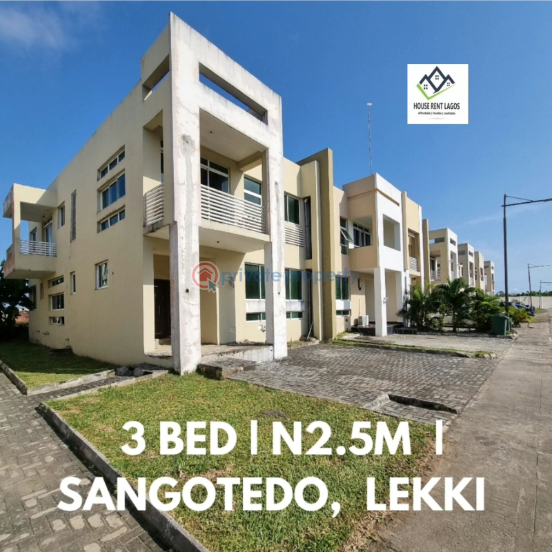 3 bedroom Terraced Duplex For Rent Majek Sangotedo Lagos - 0