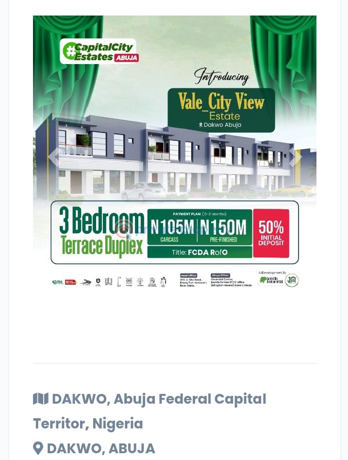3 bedroom Terraced Duplex For Sale Dakwo Abuja Phase 3 