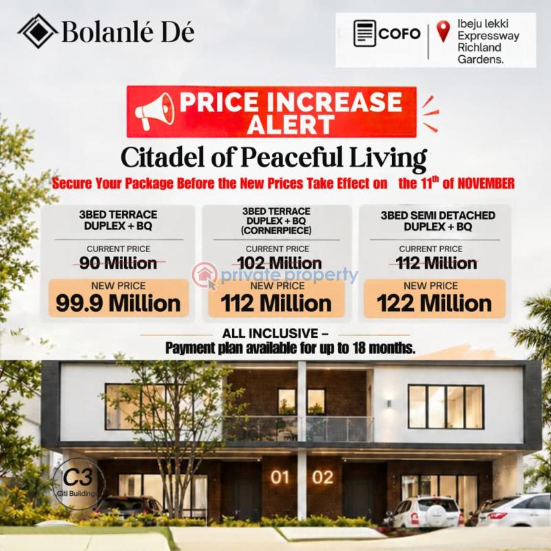 3 bedroom Terrace For Sale Richland Garden Oribanwa Ibeju-Lekki Lagos - 3
