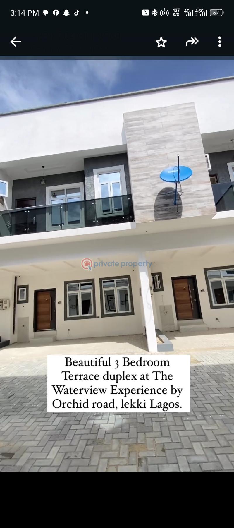 3 bedroom Terrace For Sale Orchid Road Water View Experience Lekki Lafiaji Lekki Lagos - 3