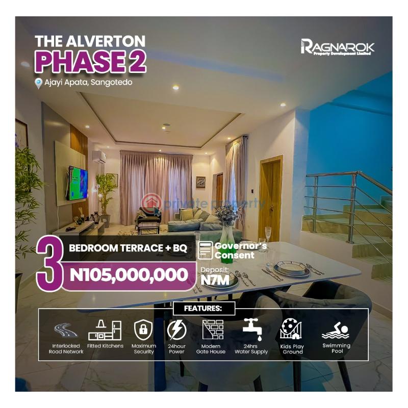 3 bedroom Terrace For Sale Ajayi Apata, Sangotedo. Sangotedo Ajah Lagos - 0