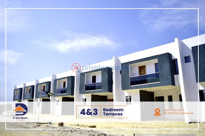 3 bedroom Terrace For Sale Dsha Apartment Okun Ajah, Road Ogombo, Off Abraham Adesanya, Ajah Lagos - 1