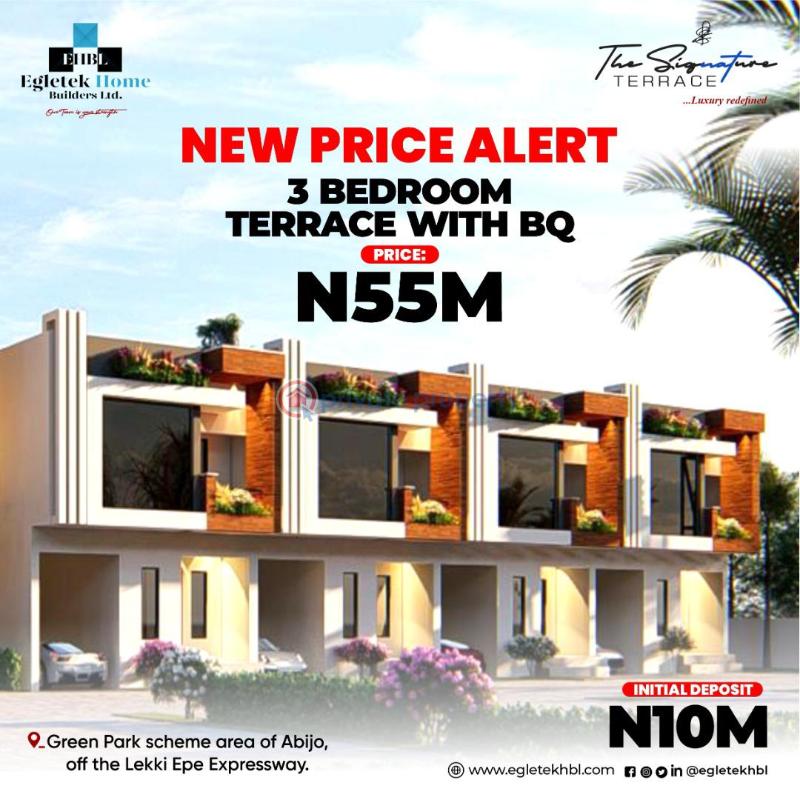 3 bedroom Terrace For Sale The Signature Terrance Sunday Ejiofor Street, Green Park Scheme Opposite Corona School Abijo Lekki Lagos Abijo Ajah Lagos