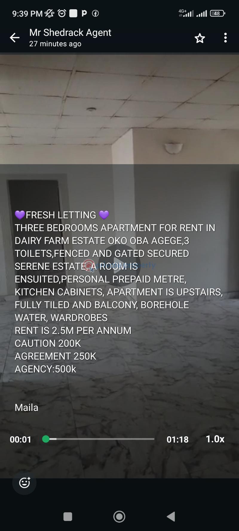 3 bedroom Block Of Flats For Rent Dairy Farm Estate, Agege, By Agege Stadium Pen Cinema Agege Lagos - 0