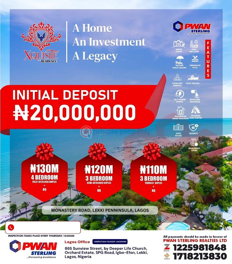 3 bedroom Terraced Duplex For Sale Monastery Road Ajah Lagos