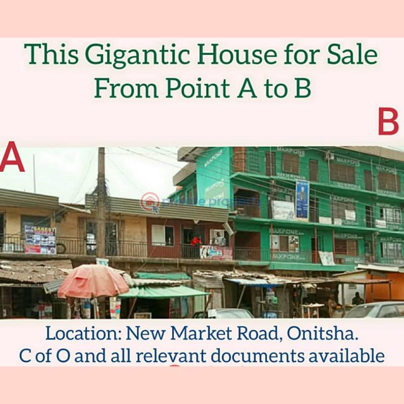 For sale Land 23 New Market Road, Onitsha Before The Popular Emeka Offor Plaza Anambra Area