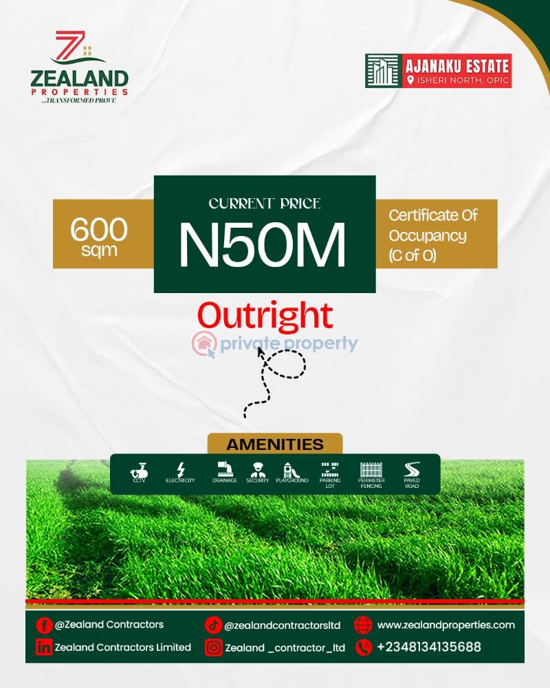 Residential Land For Sale Lasena Water, Channels Television, Queens Garden Estate. Isheri North Ojodu Lagos