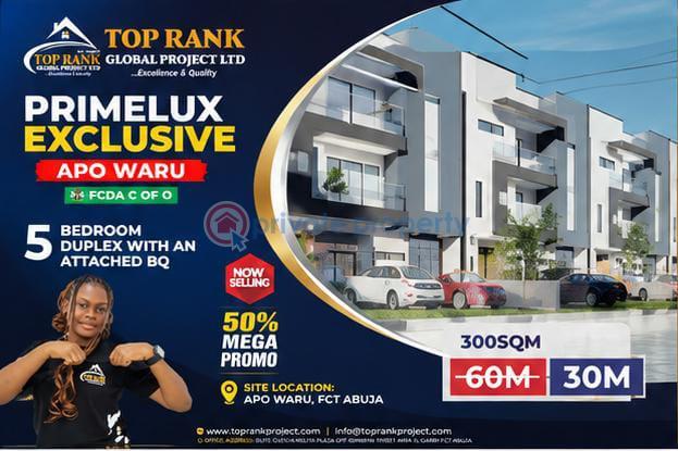 5 bedroom Residential Land For Sale Prime Lux Exclusive Estate Opp African Medical Center Apo Waru Apo Abuja Phase 2 