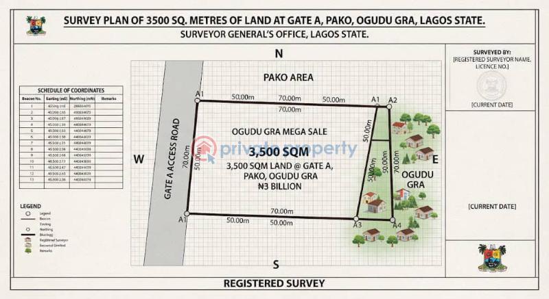 Residential Land For Sale Ogudu GRA Lagos