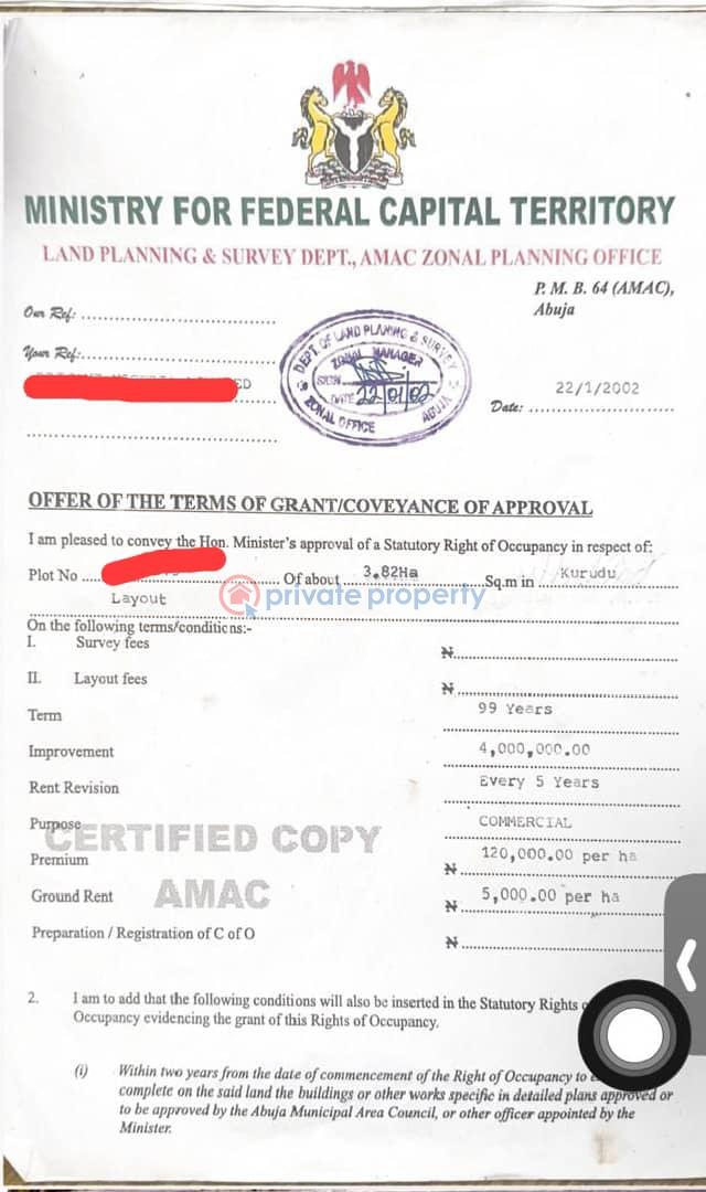 Commercial Land For Sale Kurudu Timber Shade. Kurudu Abuja Phase 4 