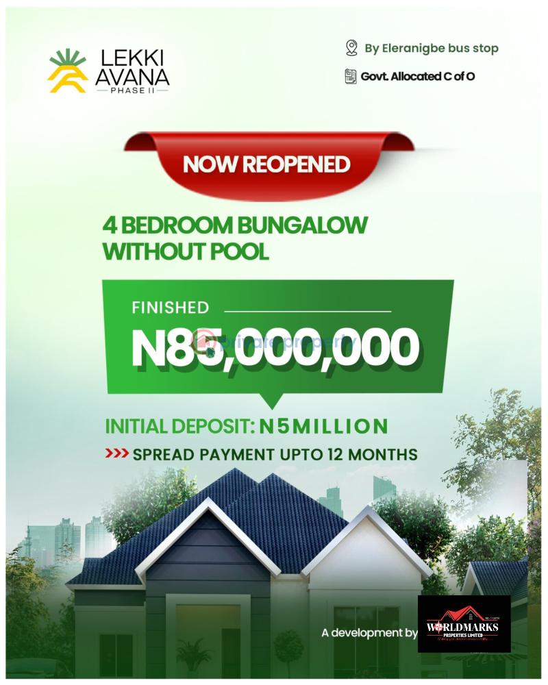 4 bedroom Detached Bungalow For Sale Lekki Avana Bungalows And Resorts Estate Phase 2 Eleranigbe Road Eleran Igbe Ibeju-Lekki Lagos - 2