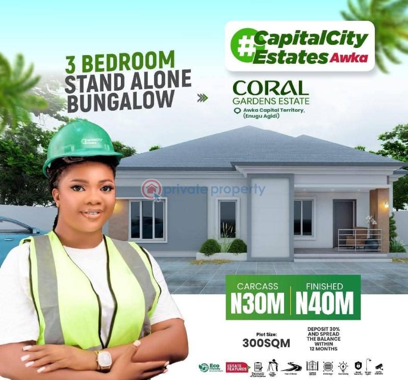 3 bedroom Bungalow For Sale Coral Garden Estate Located At Enugwu Agidi, Njikoka Lga, Anambra State, This Estate Is A Gem 7 Minutes Drive To Amawbia Flyover M Njikoka Anambra