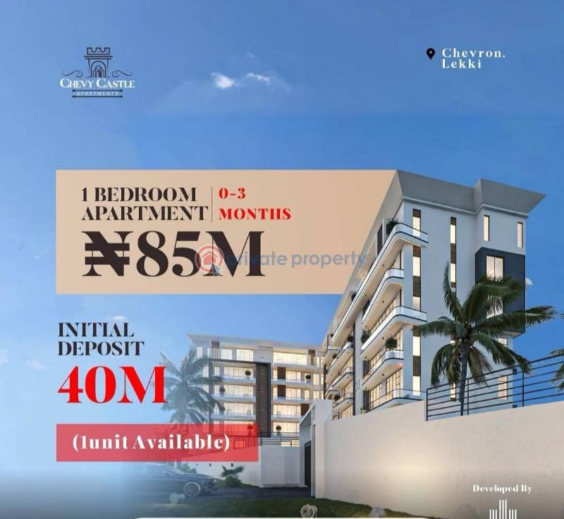 3 bedroom Block Of Flats For Sale Chevy Castle Apartment, Deposit 40million To Buy Now . Few Units Available Chevron Drive Lekki Lagos - 2