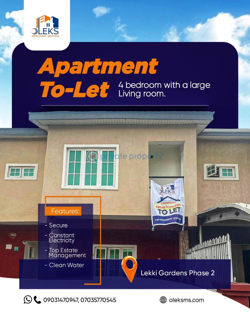 4 bedroom Terraced Duplex For Rent Lekki Gardens Phase 2, Block R33 Unit 4 Ajiwe Ajah Lagos - 13