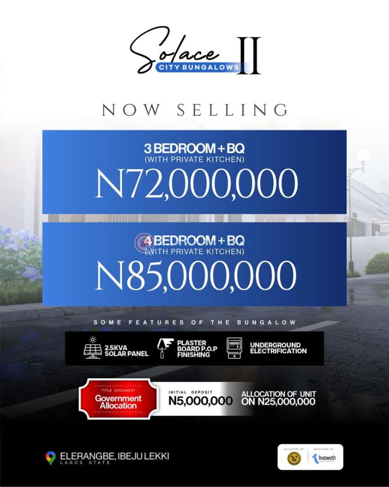 4 bedroom Bungalow For Sale Solace Bungalow Eleranigbe Ibeju Lekki Eleran Igbe Ibeju-Lekki Lagos - 0