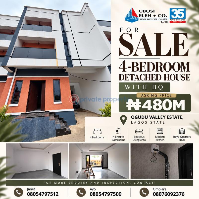 4 bedroom House For Sale Ogudu Valley Estate Ogudu Lagos - 0