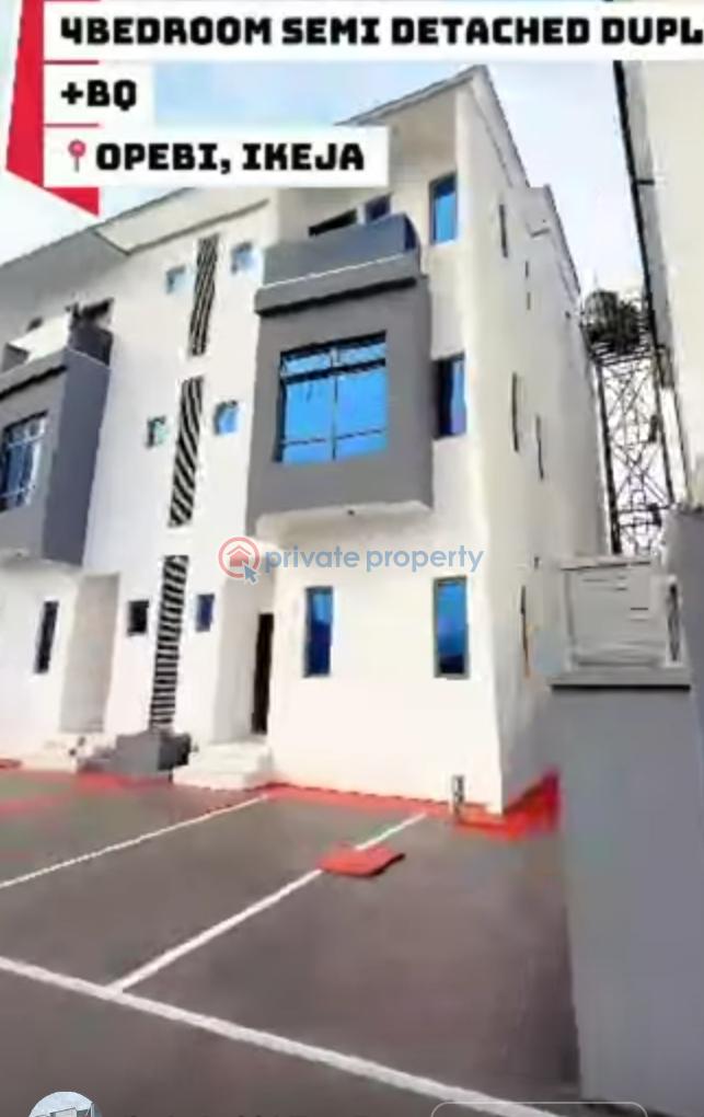 4 bedroom Semi detached Duplex For Sale In A Serene Environment Opebi Ikeja Lagos - 1