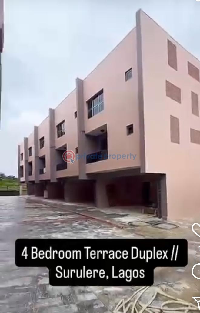 4 bedroom Terraced Duplex For Sale Alaka Estate Surulere Lagos - 0