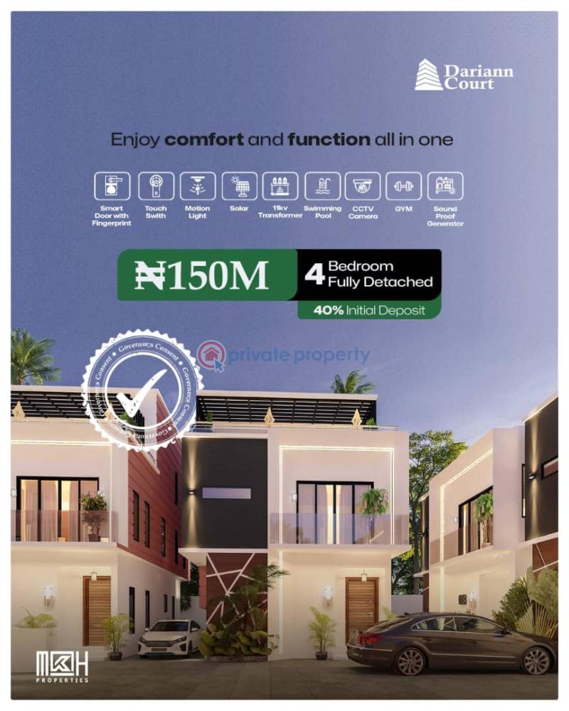 4 bedroom Detached Duplex For Sale Dariann Court Estate Inside Olive Park Estate After Lbs Ajah Lagos - 4
