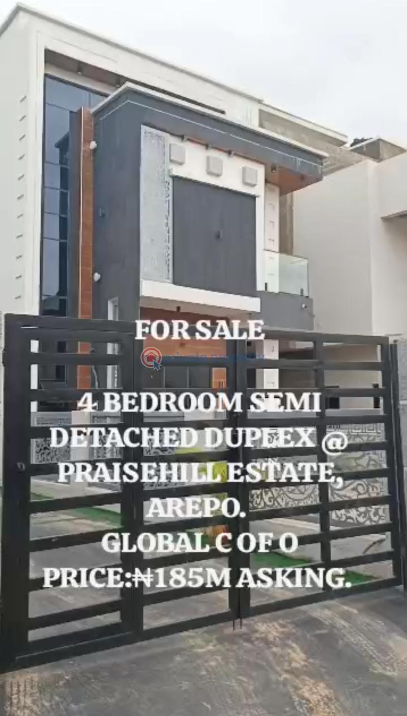 4 bedroom Semi detached Duplex For Sale Arepo Obafemi Owode Ogun - 0