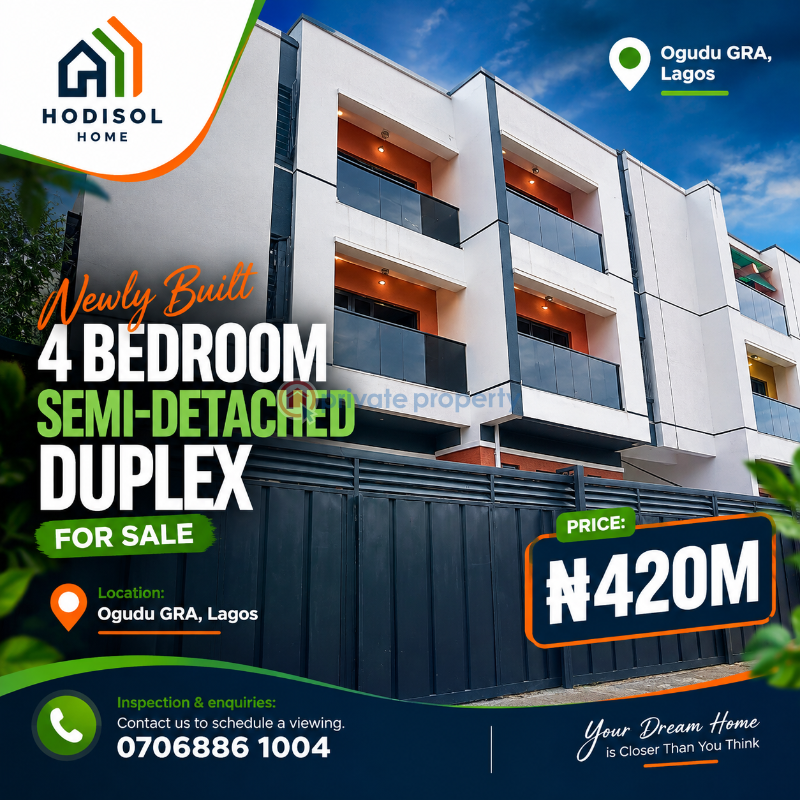 4 bedroom Semi detached Duplex For Sale Ogudu GRA Lagos - 0