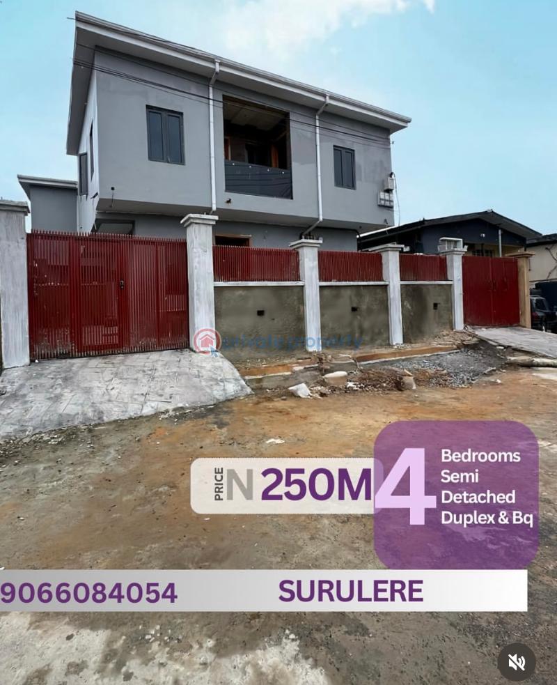 4 bedroom Semi detached Duplex For Sale Ogunlana Surulere Lagos - 0