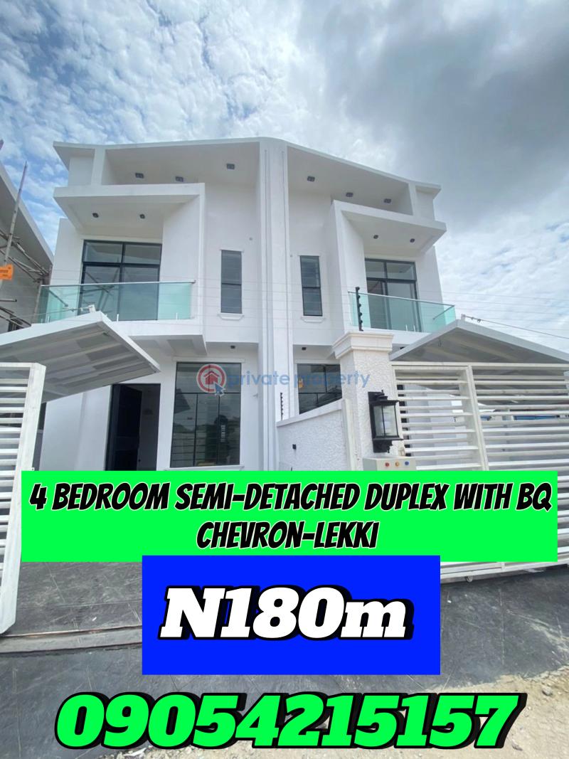 4 bedroom Semi detached Duplex For Sale Chevron Drive Lekki Lagos - 0