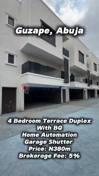 4 bedroom Terrace For Sale Guzape Abuja Phase 1 
