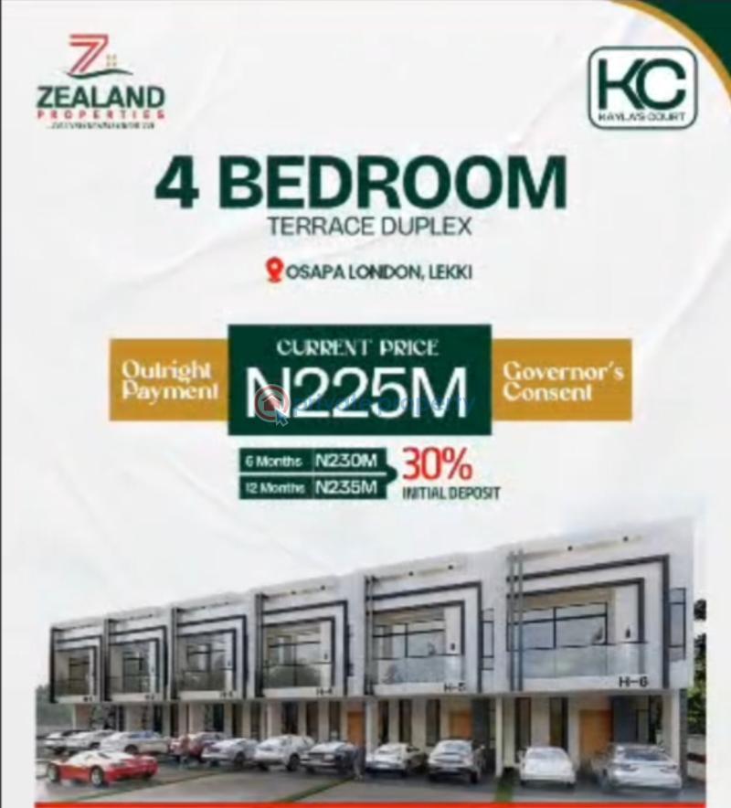 4 bedroom Terrace For Sale Kayla's Court Obama London Lekki Osapa London Lekki Lagos