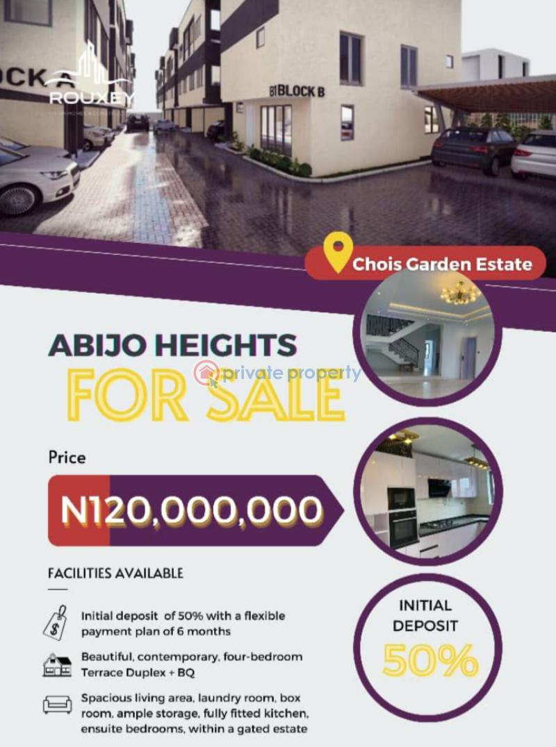 4 bedroom Terraced Duplex For Sale Abijo Heights Estate Inside Chois Garden Estate Abijo Abijo Ajah Lagos - 0