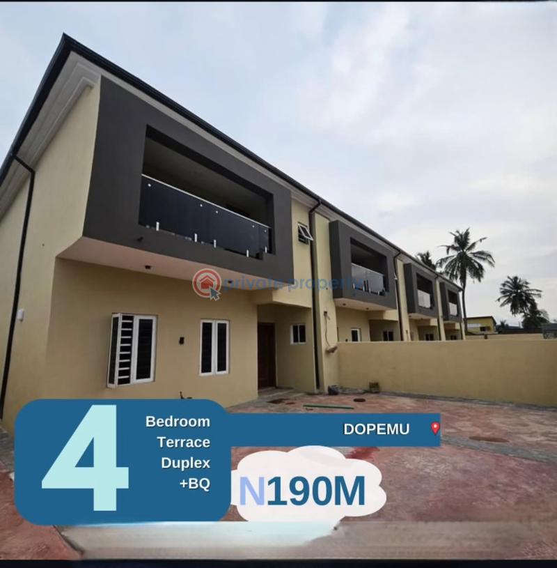 4 bedroom Terraced Duplex For Sale Dopemu Agege Lagos Dopemu  Agege Lagos - 0