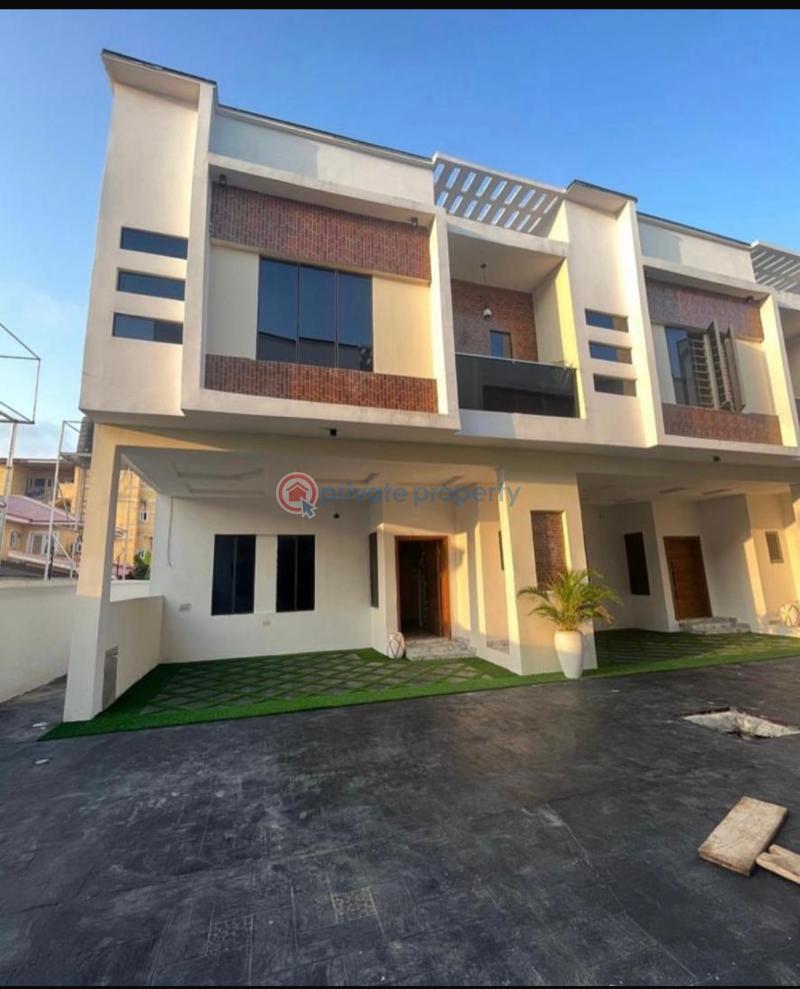 4 bedroom terrace duplex with a gym house - 1 4 bedroom Terraced Duplex For Sale Chevron By New Road Lekki Igbo Efon Lekki Lagos - 1
