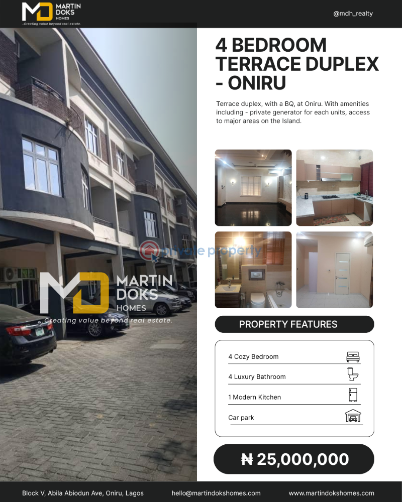 4 bedroom Terraced Duplex For Rent Oniru Victoria Island Lagos - 0