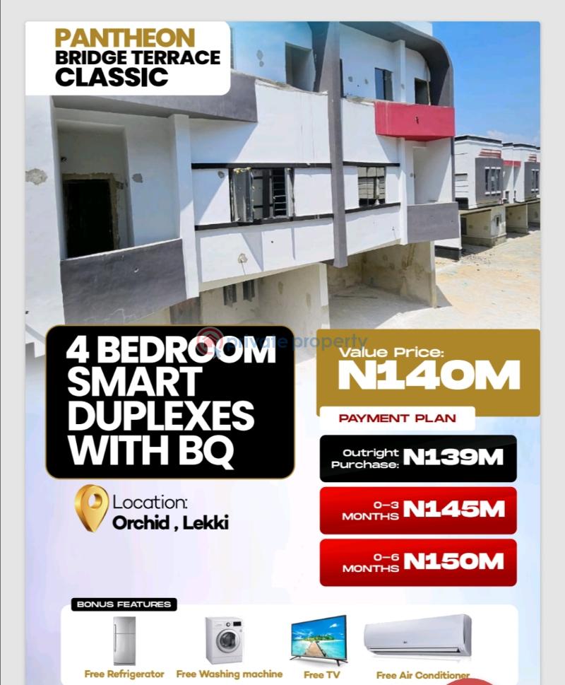 4 bedroom Terrace For Sale Orchid Road Pantheon Bridge Lafiaji Lekki Lagos