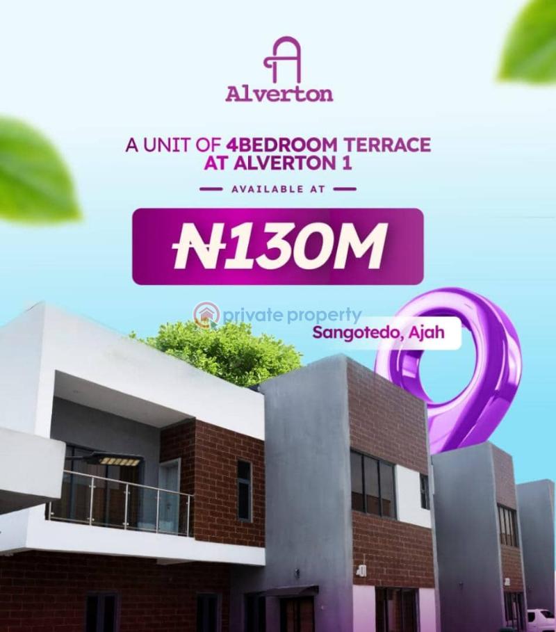 4 bedroom Terrace For Sale The Alverton In Ajayi Apata Estate, Ajah Sangotedo With Close Proximity To 1. Lagos Business Schools 2. Novare Mall Shoprite (shoprite) 3. Mayfair Gardens 4. Lufasi Nature Park Sangotedo Lagos - 2
