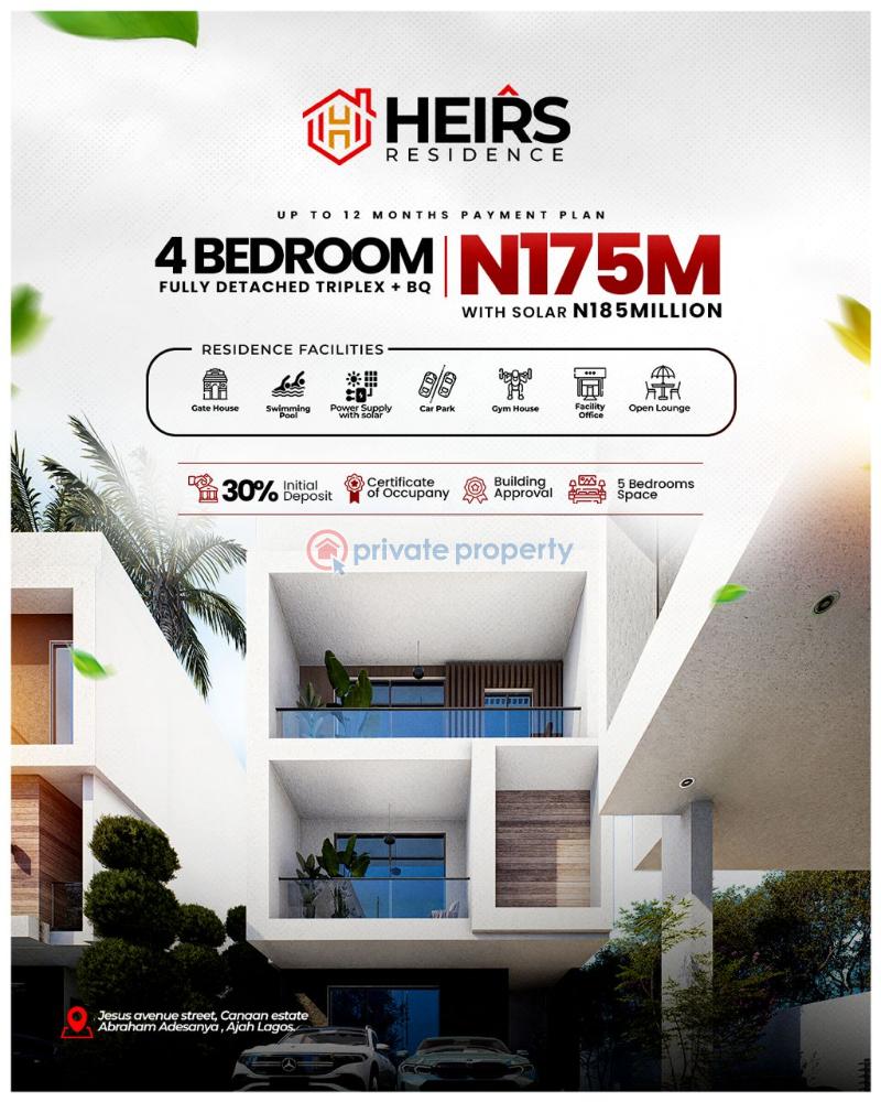4 bedroom Detached Duplex For Sale Canan Estate Abraham Adesanya Ajah Lagos - 4