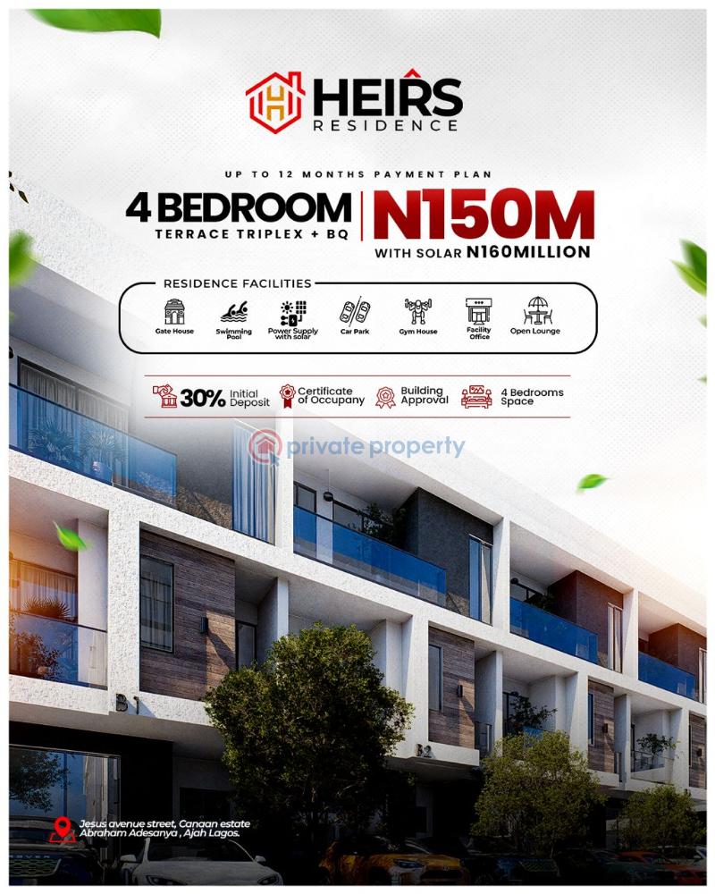 4 bedroom Terraced Duplex For Sale Canan Estate Abraham Adesanya Ajah Lagos - 4