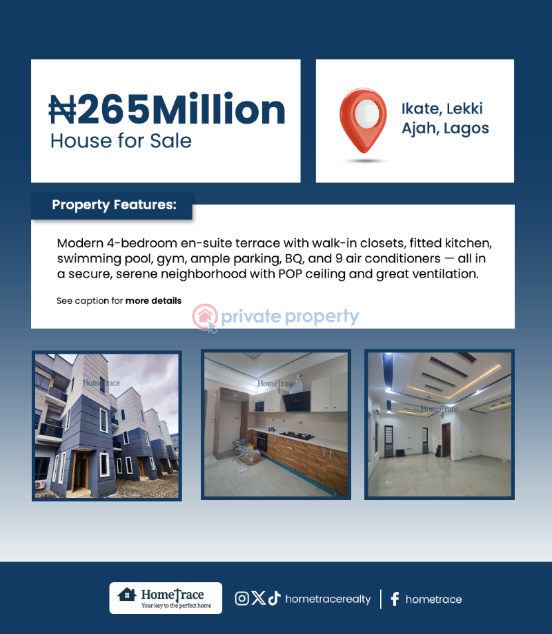 4 bedroom Semi detached Duplex For Sale Ikate Lekki Ajah Lagos - 1