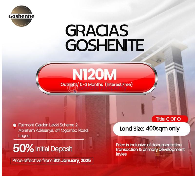 Residential Land For Sale Ogombo Road Gracias Goshenite Abraham Adesanya Ajah Lagos