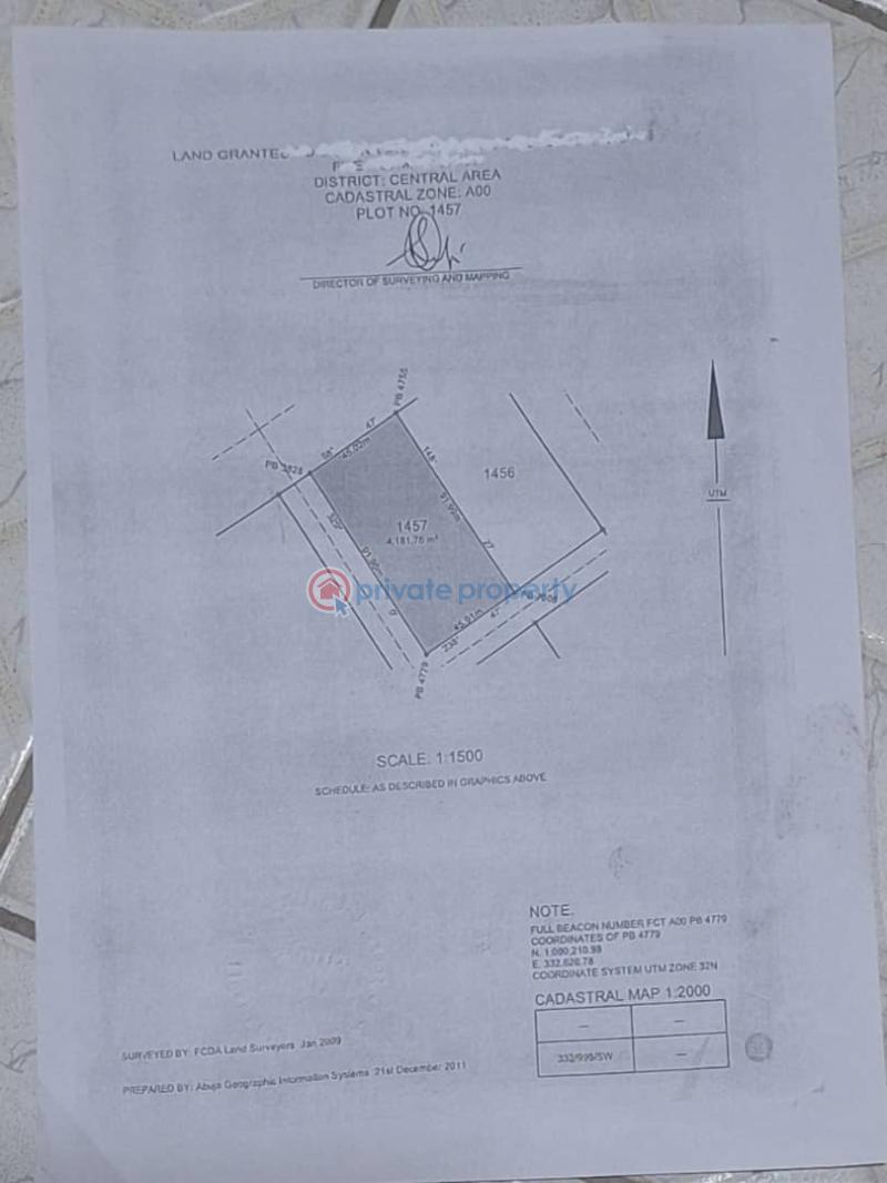 10 bedroom Commercial Land For Sale By Cbn Central Area Abuja Phase 1 