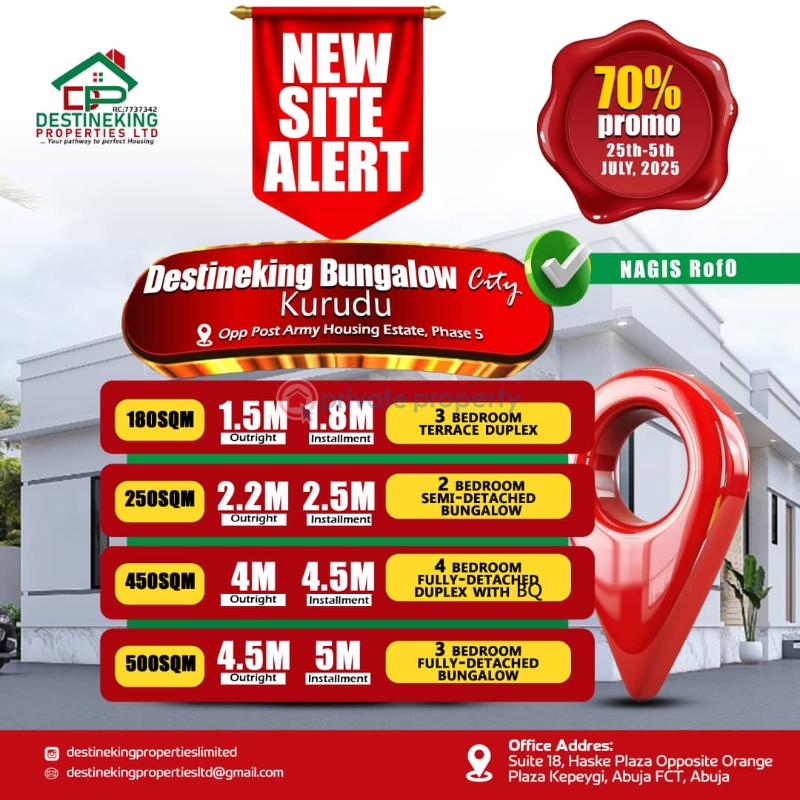 4 bedroom Residential Land For Sale Close To Kurudu Phase 5 Kurudu Abuja Phase 4 