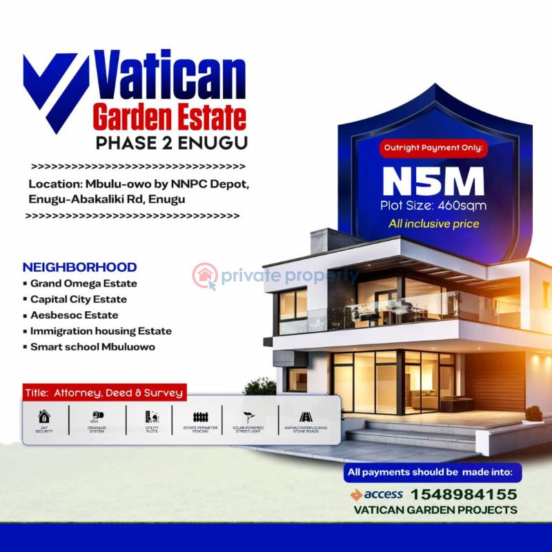 Land For Sale Mbulu Owo By Nnpc Depot Enugu Abakaliki Road Enugu Area 