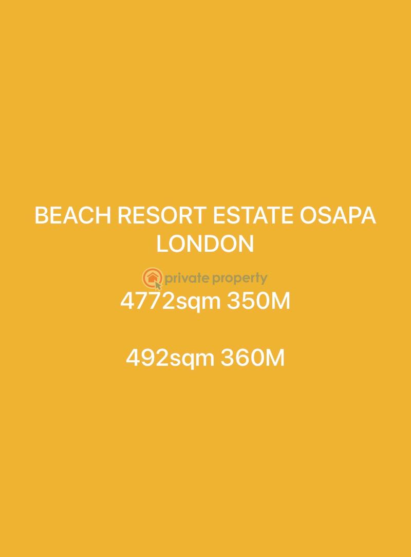 Residential Land For Sale Beach Resort Estate Osapa London Lekki Lagos