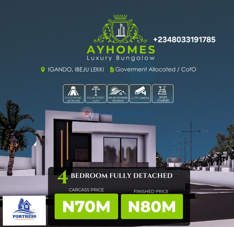4 bedroom Detached Bungalow For Sale Igando, Ibeju Lekki Lakowe Ajah Lagos - 0