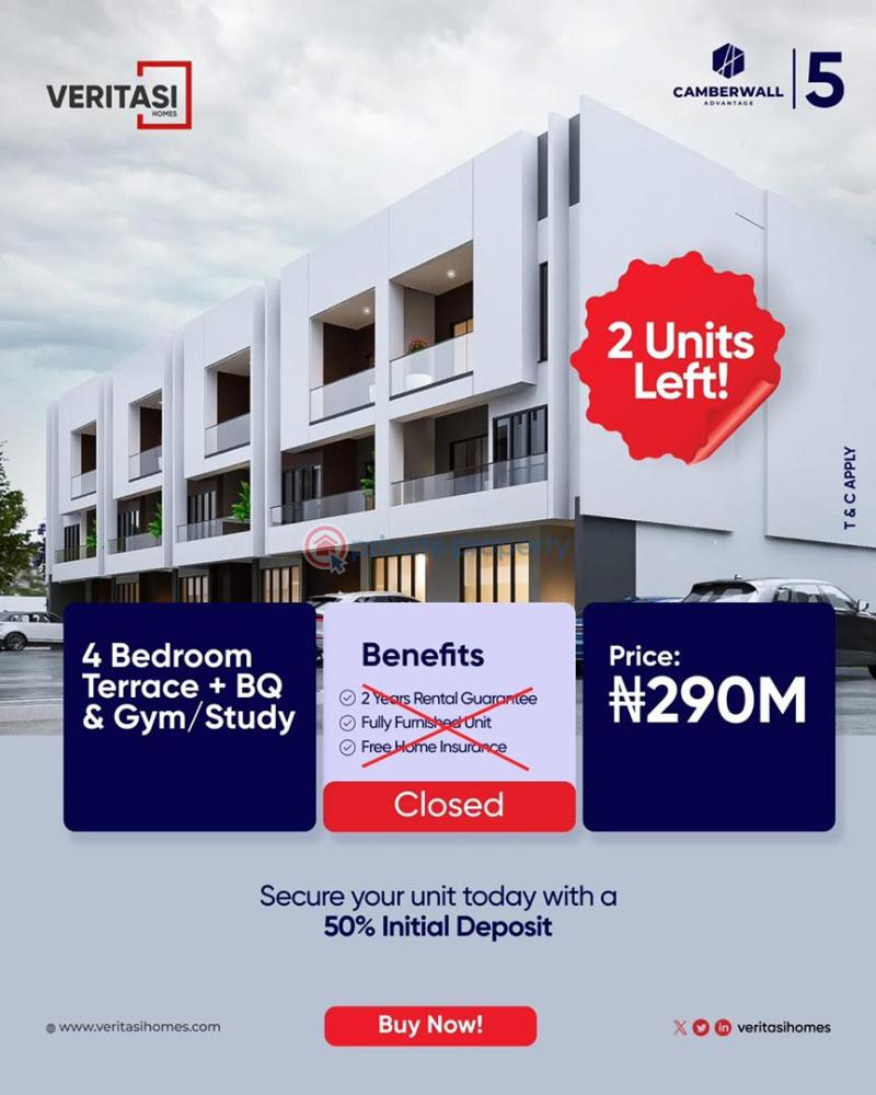 4 bedroom Terraced Duplex For Sale Camberwall Advantage 5 Annex, Lekki Phase 1 Lagos - 0