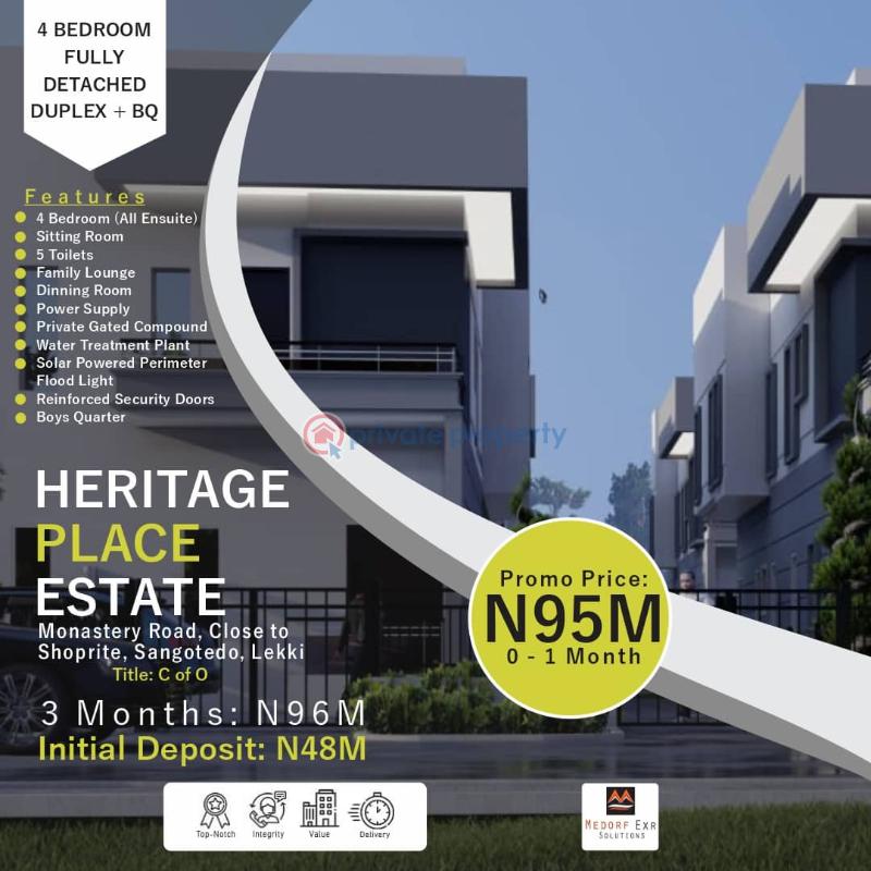 4 bedroom Duplex For Sale Sangotedo Ajah Lagos