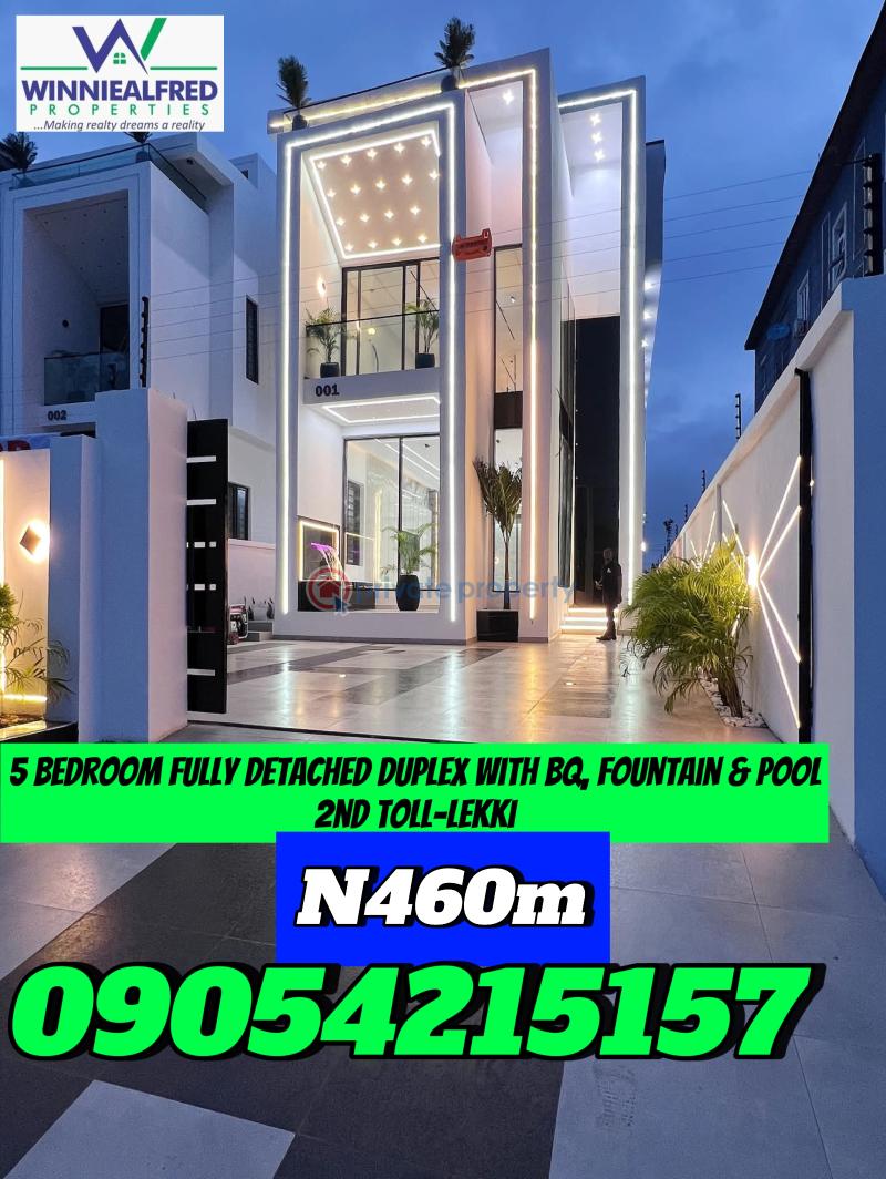 5 bedroom Detached Duplex For Sale 2nd Toll Chevron Drive Lekki Lagos - 0