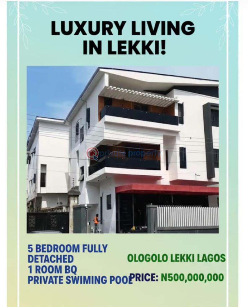 5 bedroom Detached Duplex For Sale Ologolo Off Lekki Expressway Ologolo Lekki Lagos